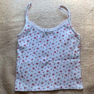 Brandy Melville Skylar Lace Bow Tank